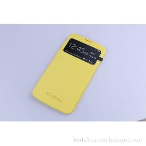 Yellow Samsung leather case for Sumsung Mega